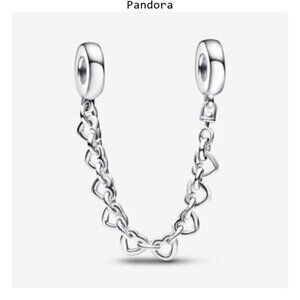 Pandora Linked Hearts Safety Chain